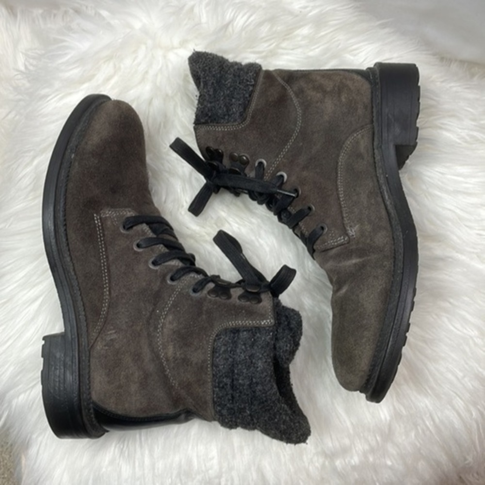 EUC Zara Dark Gray Suede Boots, Size 7 (EU 40)